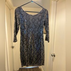 Silver sequenced Lipsy London size 8 dress
